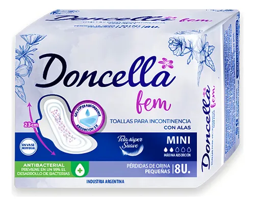 DONCELLA FEM TOALLAS PARA INCONTINENCIA  – Pañalera Belyan